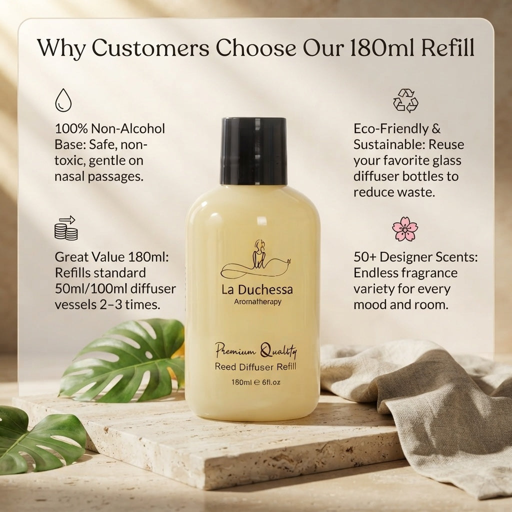 180ml Reed Diffuser Refill by La Duchessa