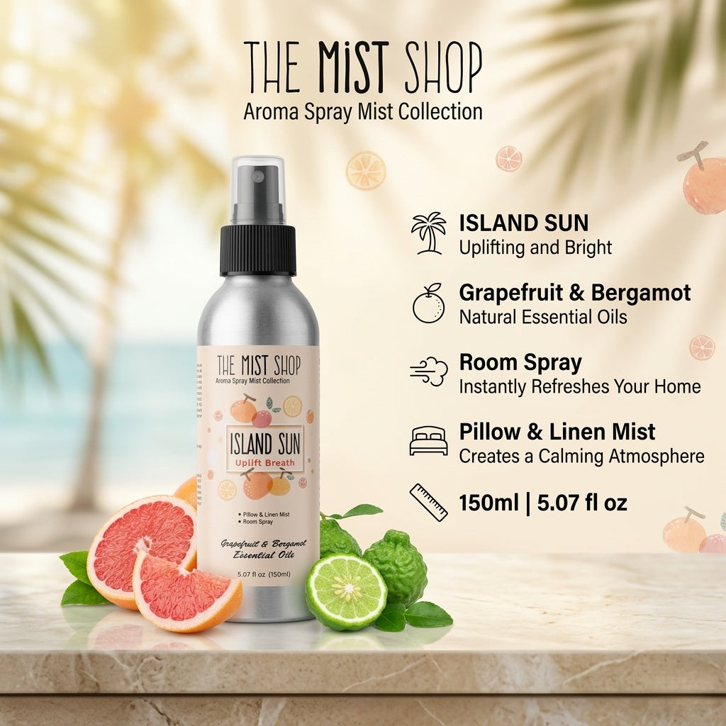 The Mist Shop Island Sun, Uplift Breath 150 ml aroma spray mist
