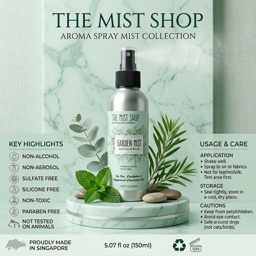 The Mist Shop Garden Mist, Refresh & Relax 150 ml aroma spray mist