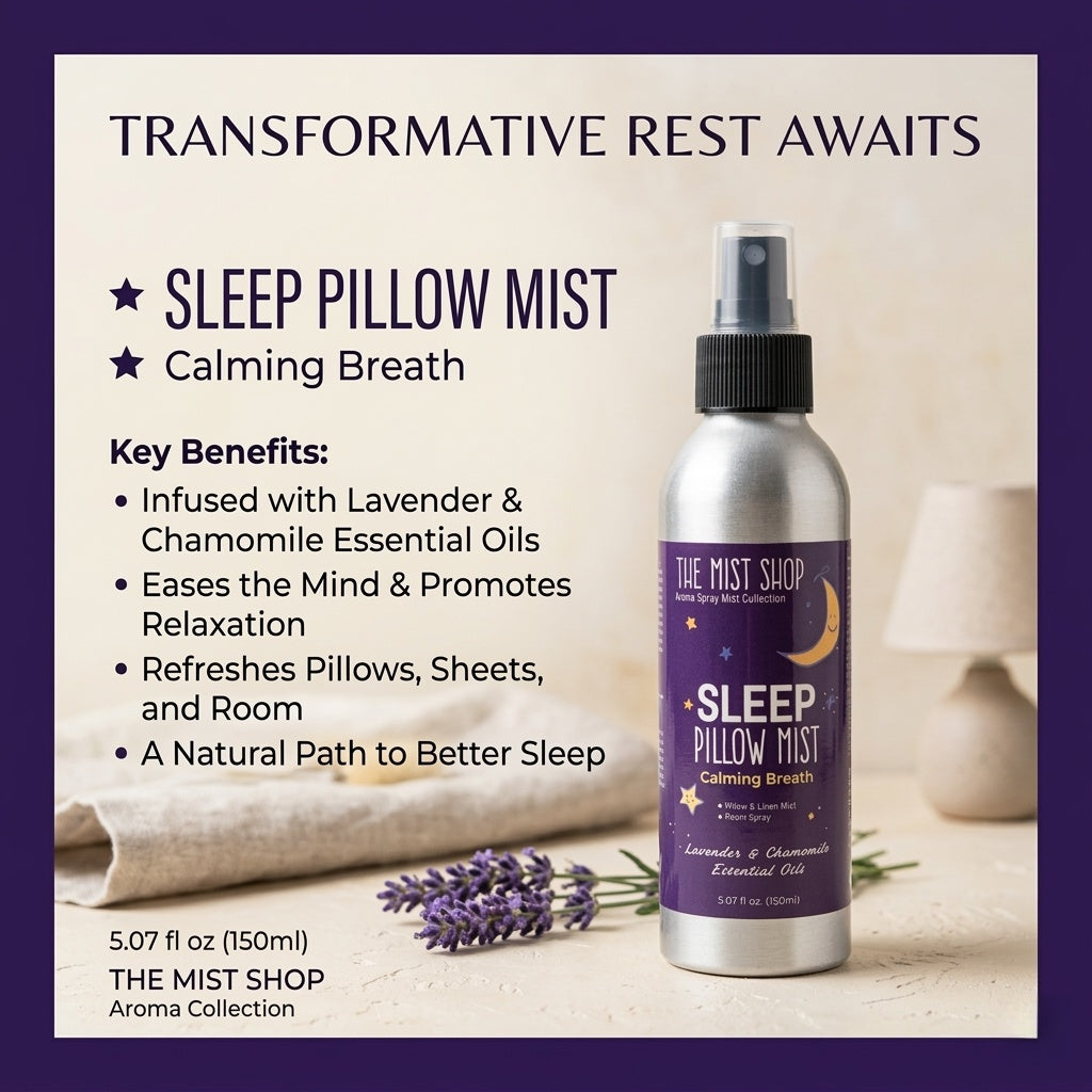 The Mist Shop Sleep Pillow Mist, Calming Breath 150 ml aroma spray mist