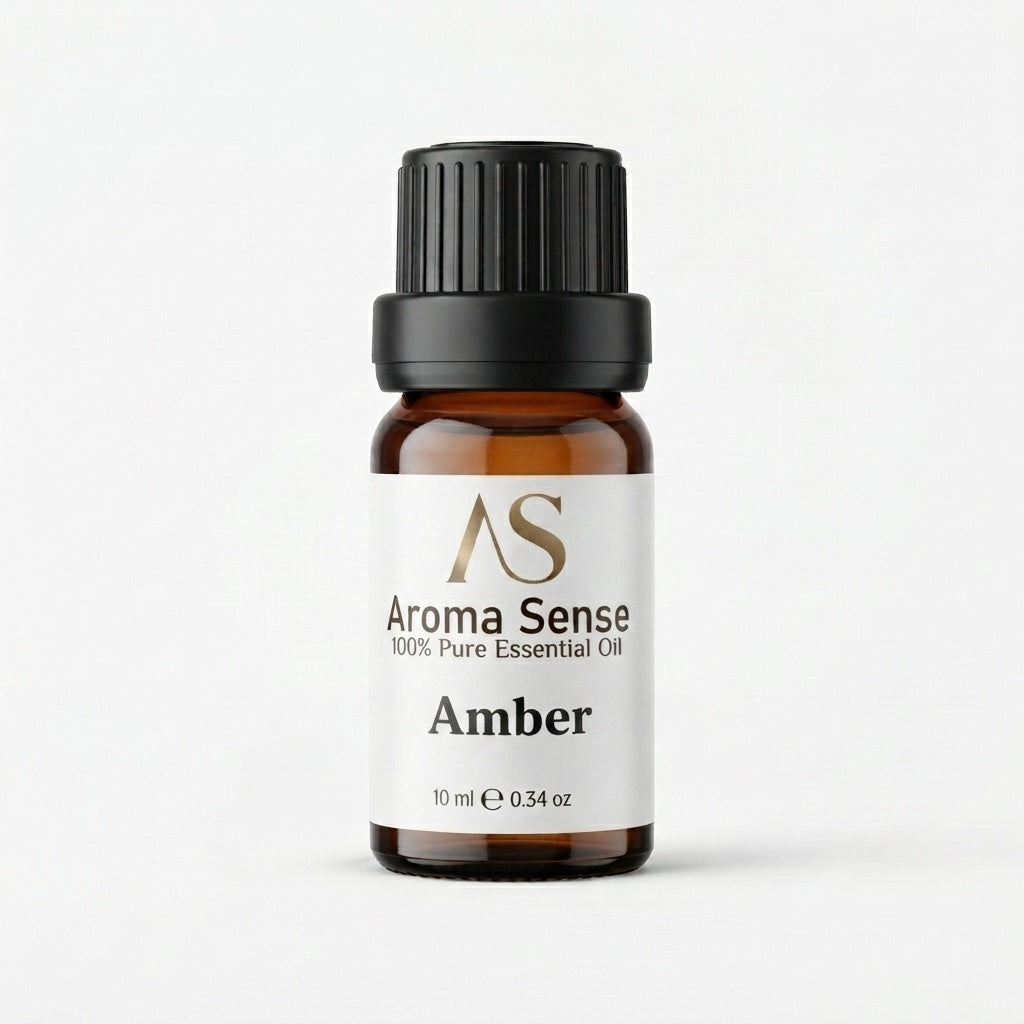 Amber aroma oil, 10 ml amber glass bottle