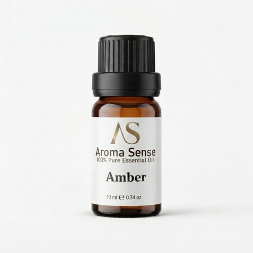 Amber aroma oil, 10 ml amber glass bottle