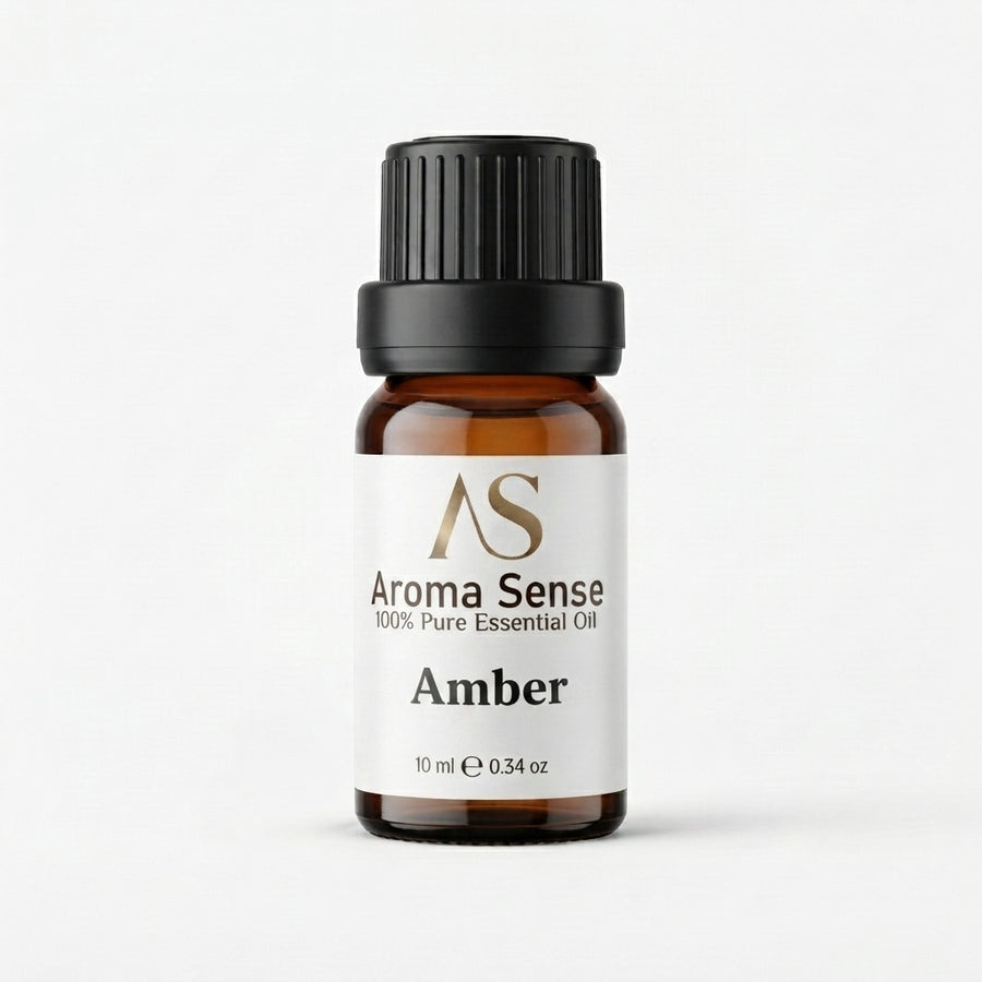 Amber aroma oil, 10 ml amber glass bottle