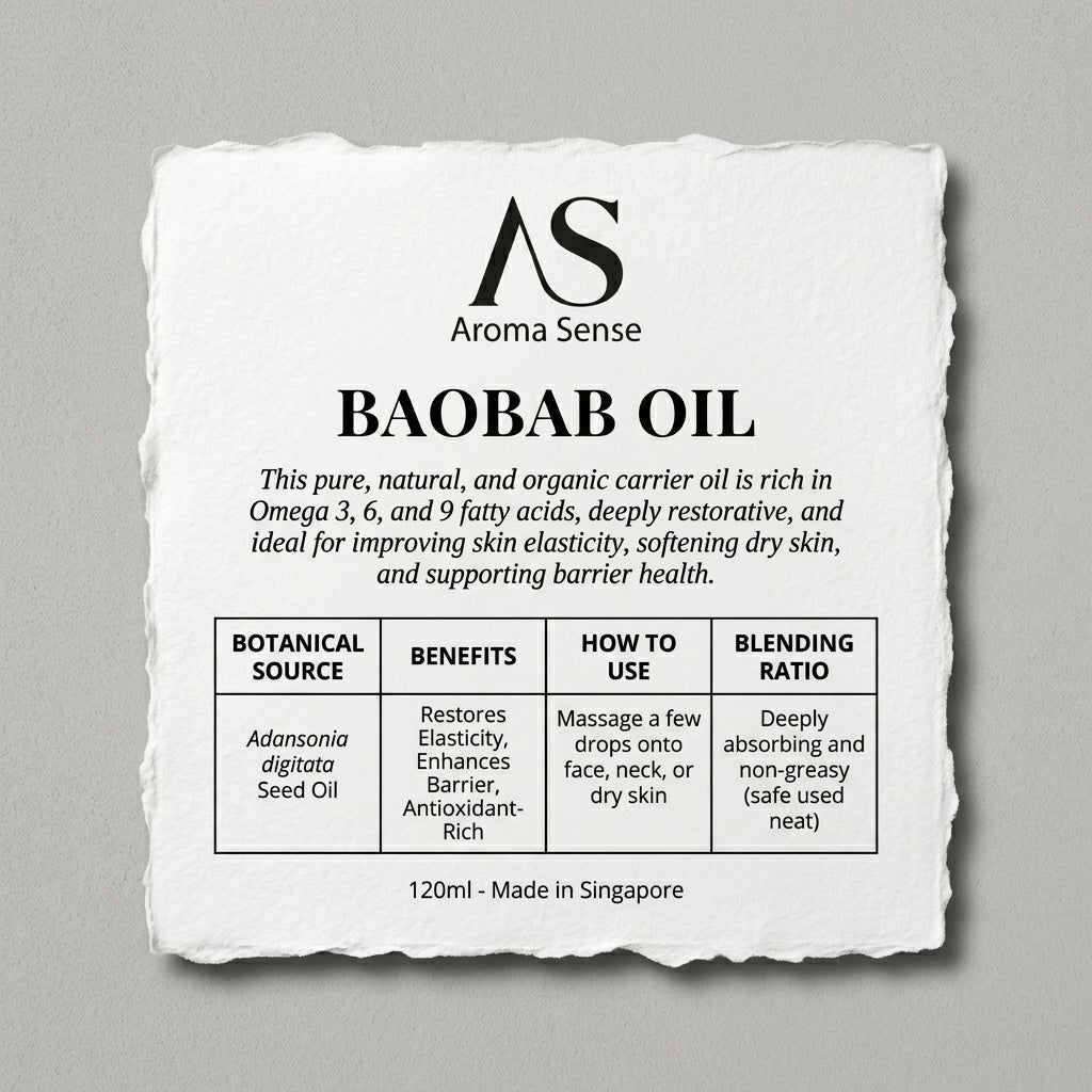 Baobab Carrier Oil (120ml) by Aroma Sense