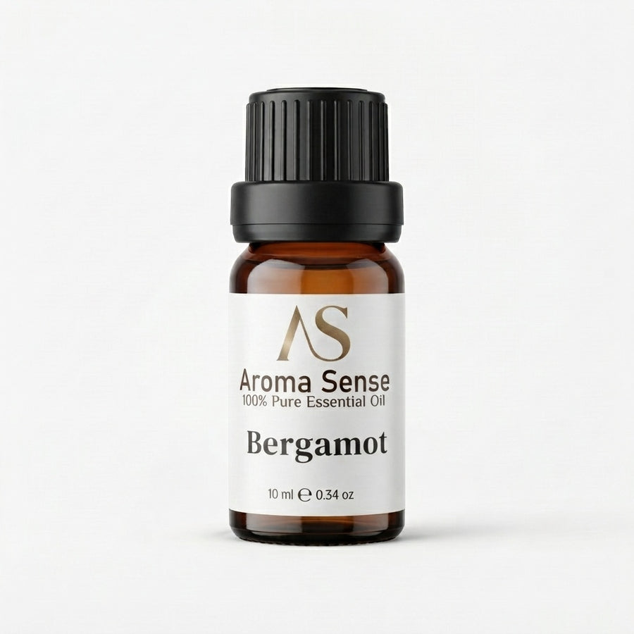 Bergamot aroma oil, 10 ml amber glass bottle
