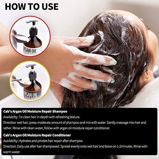 Cab's Professional Argan Oil Shampoo 500ml | Moisture 500 ml