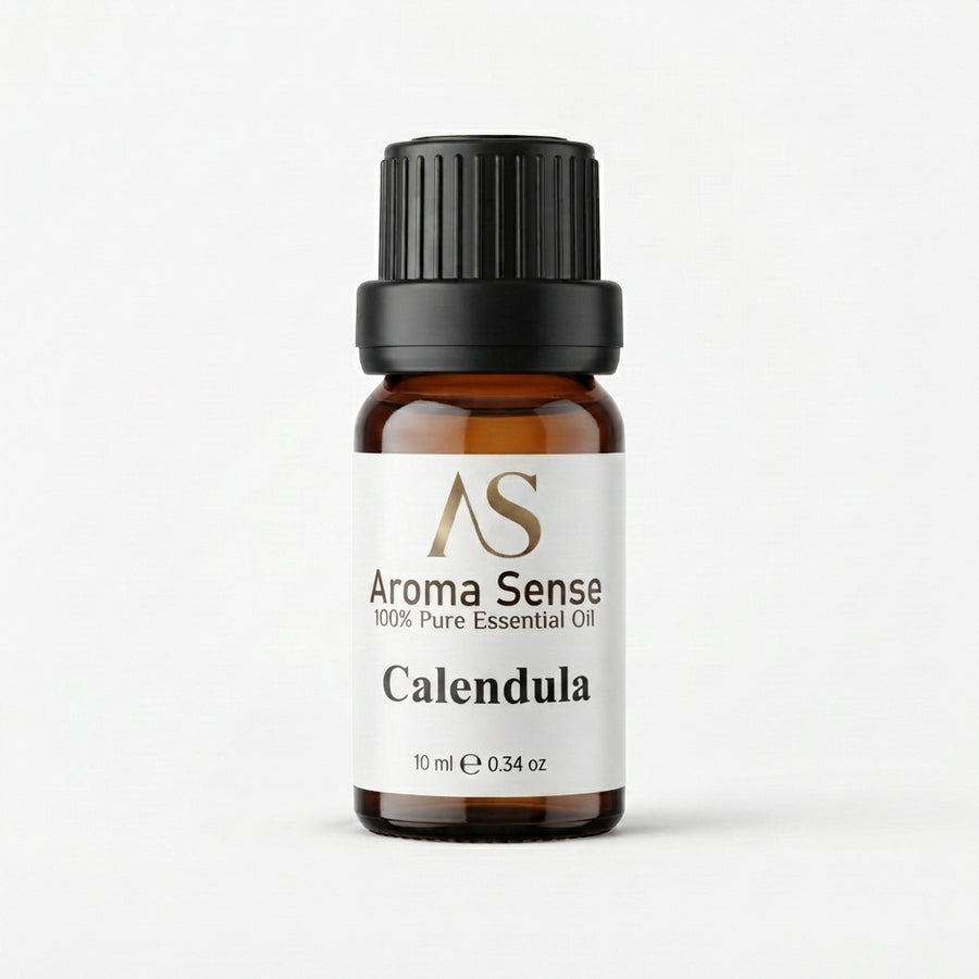 Calendula aroma oil, 10 ml amber glass bottle