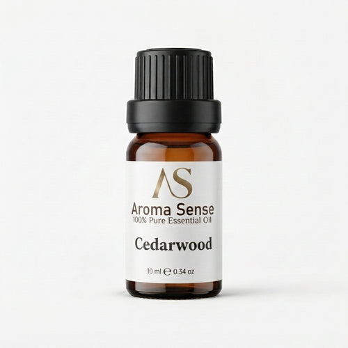 Cedarwood aroma oil, 10 ml amber glass bottle