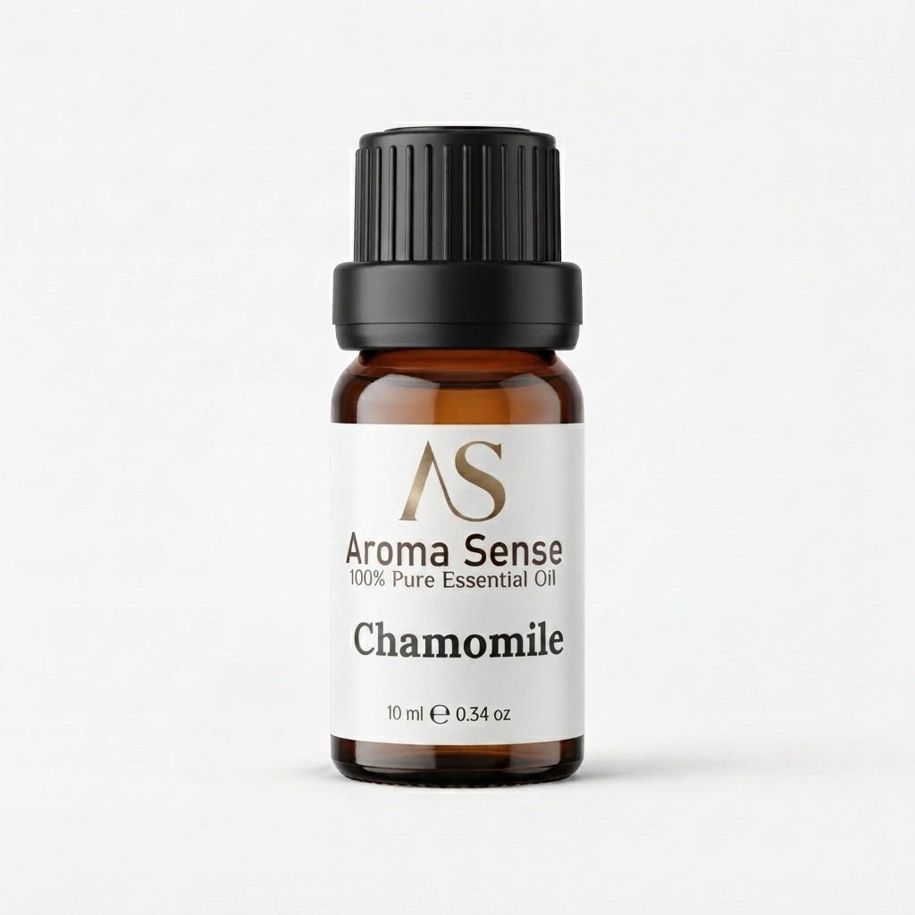 Chamomile aroma oil, 10 ml amber glass bottle