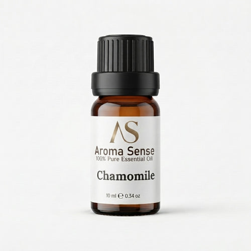 Chamomile aroma oil, 10 ml amber glass bottle