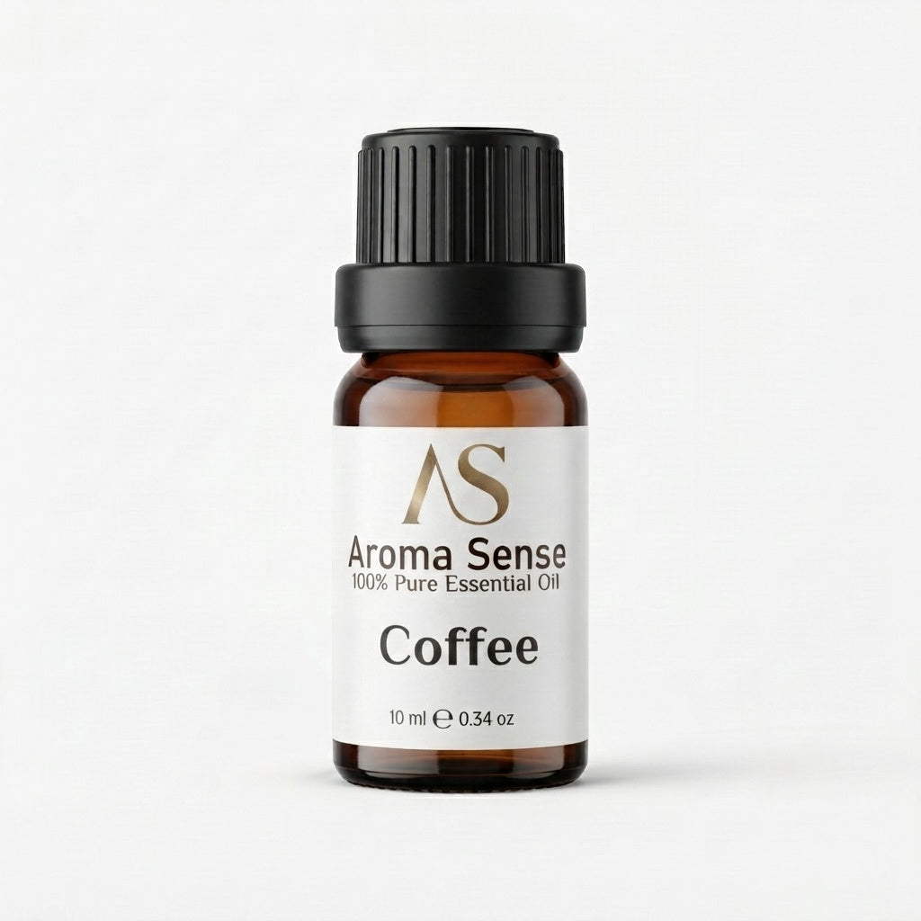 Coffee aroma oil, 10 ml amber glass bottle