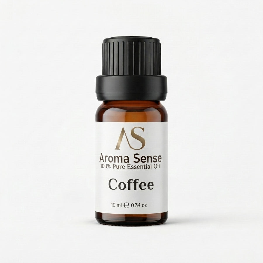 Coffee aroma oil, 10 ml amber glass bottle