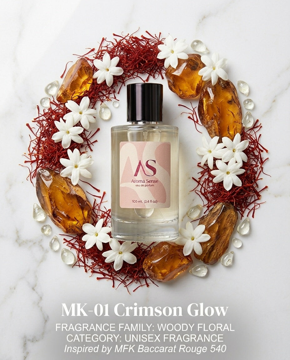 Crimson Glow Eau de Parfum (100ml) – Inspired by MFK Baccarat Rouge 540