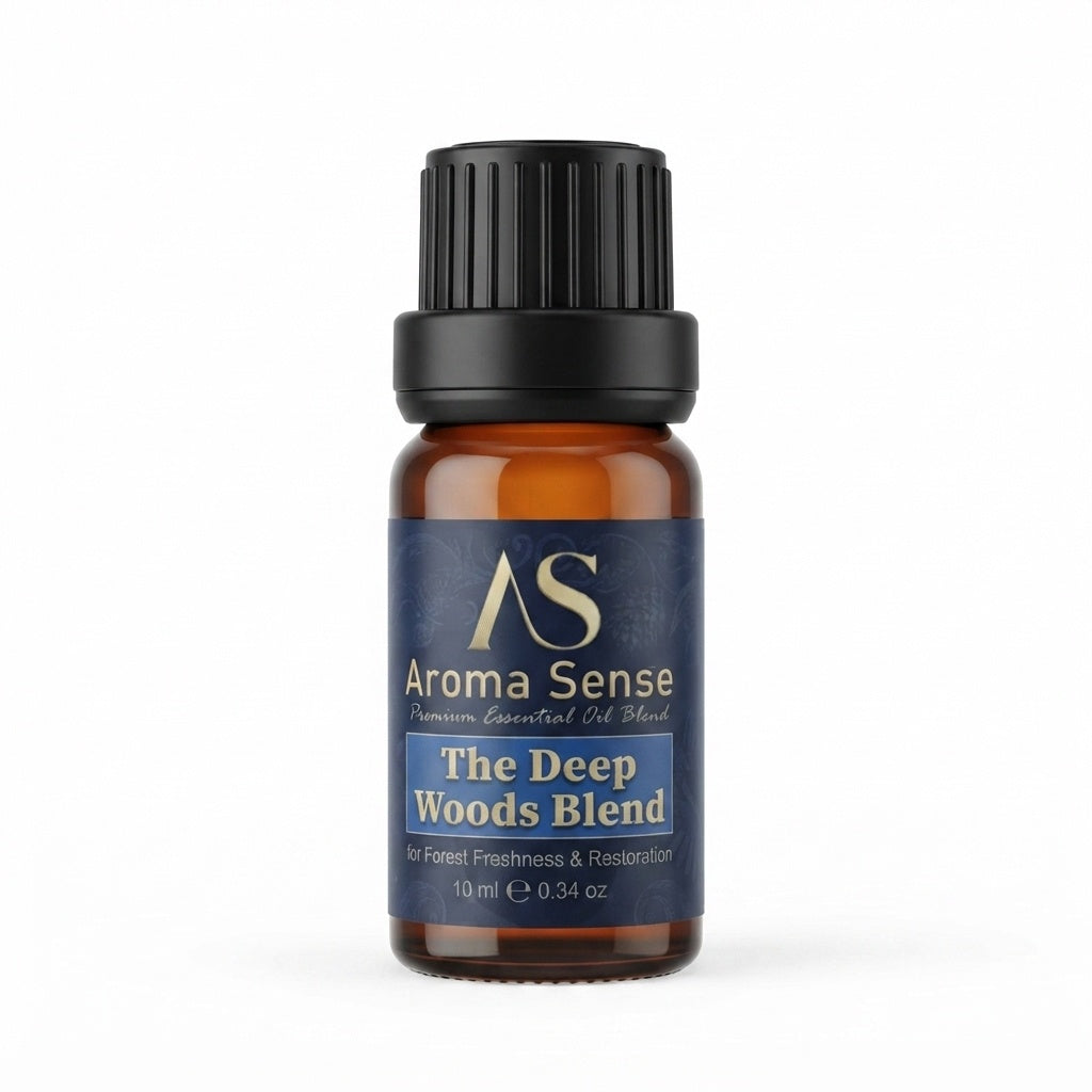 Deep Woods Blend aroma oil, 10 ml amber glass bottle