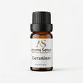 Geranium aroma oil, 10 ml amber glass bottle