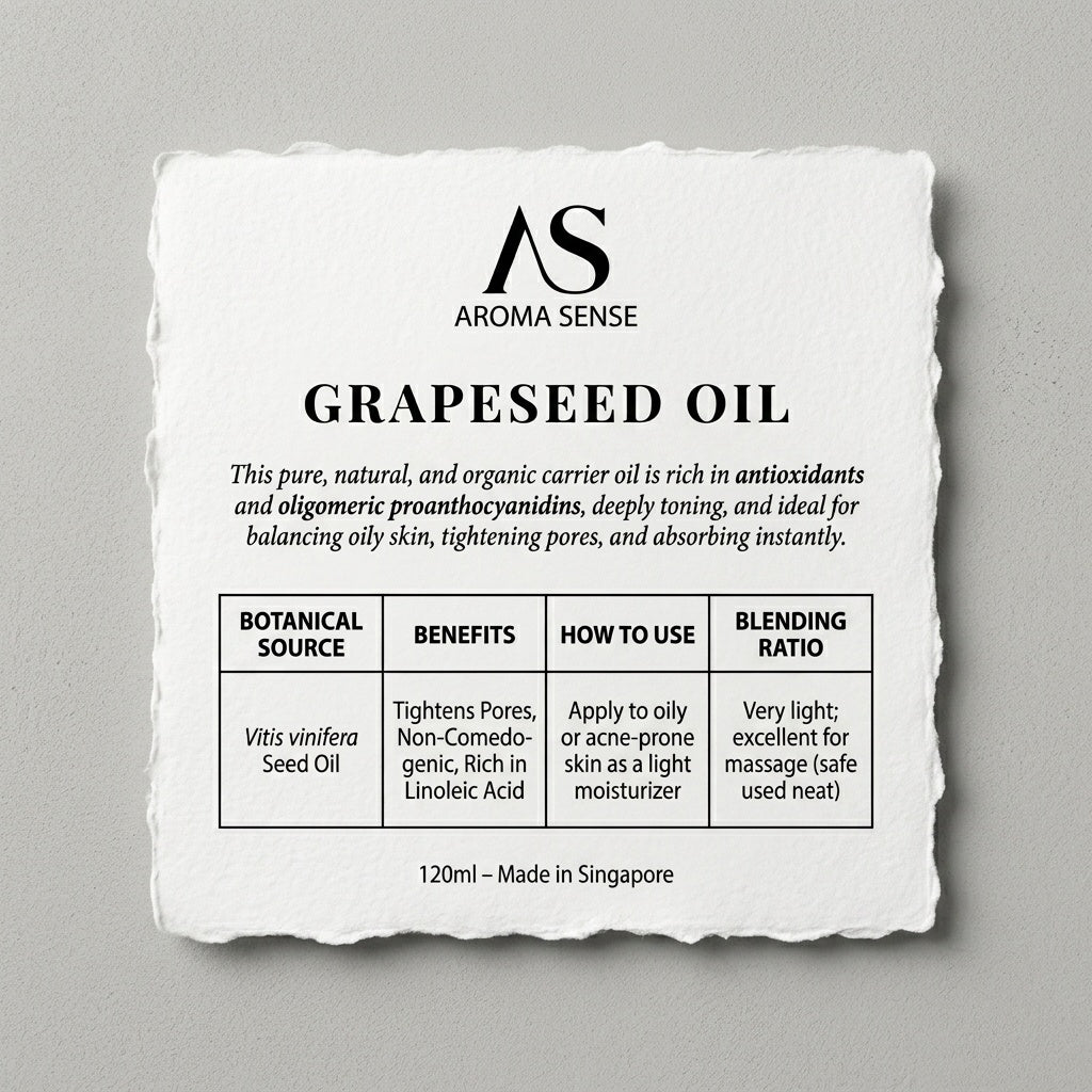 Grapeseed Carrier Oil (120ml) by Aroma Sense