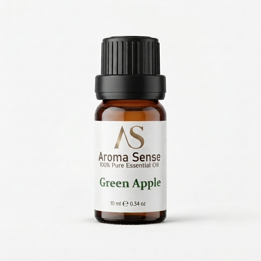 Green Apple aroma oil, 10 ml amber glass bottle