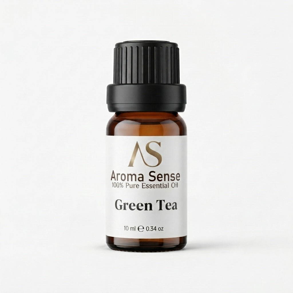 Green Tea aroma oil, 10 ml amber glass bottle