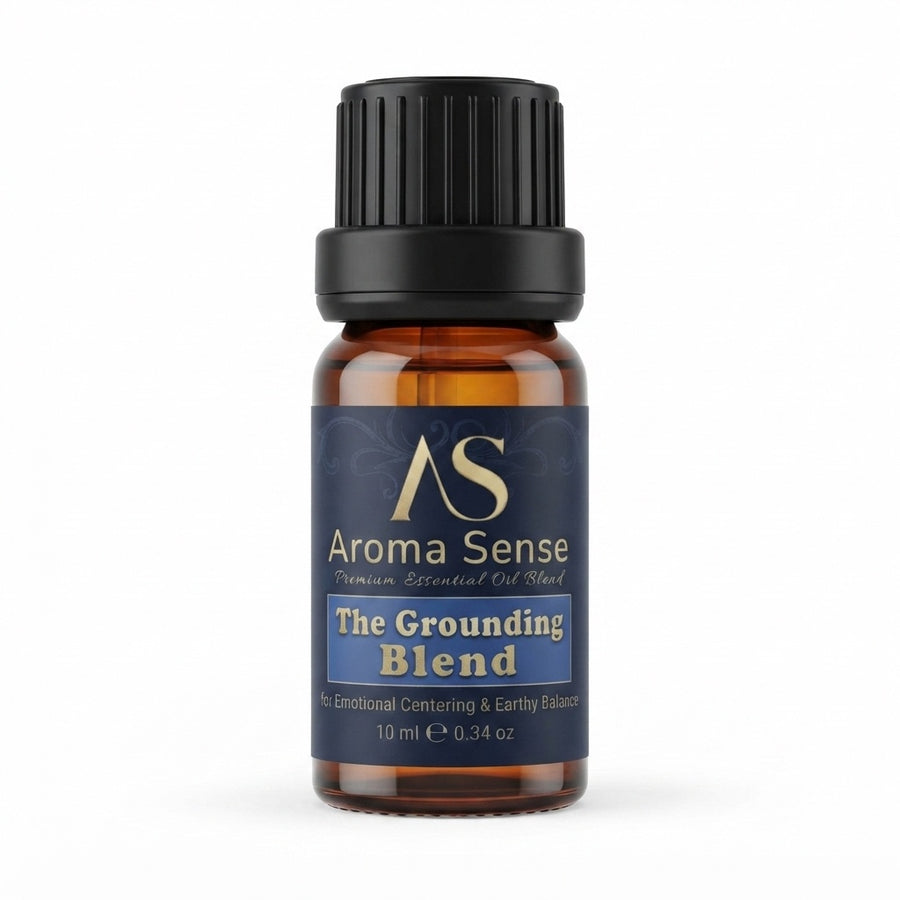 Grounding Blend aroma oil, 10 ml amber glass bottle