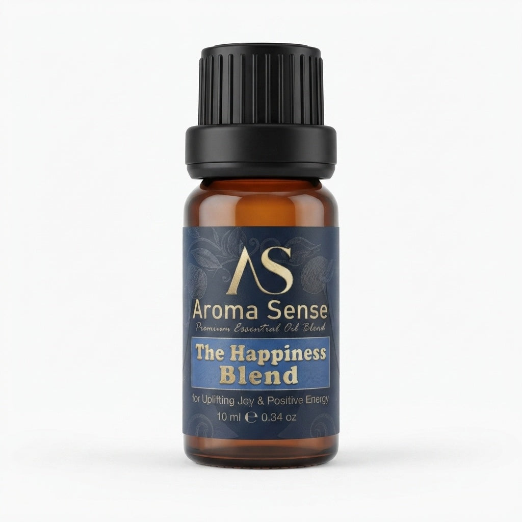 Happiness Blend aroma oil, 10 ml amber glass bottle