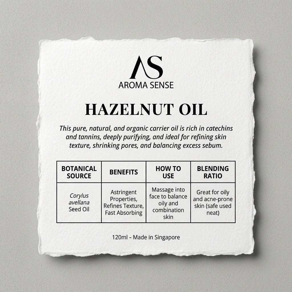 Hazelnut Carrier Oil (120ml) by Aroma Sense
