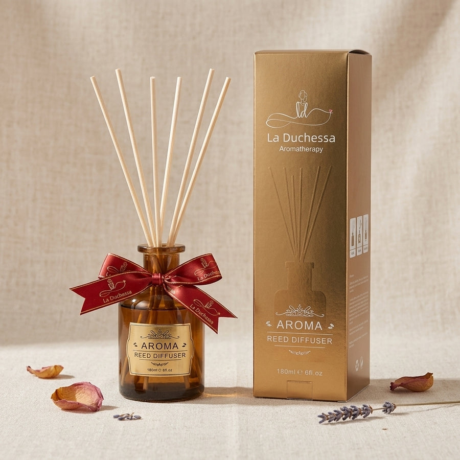 La Duchessa 180ml Aroma Reed Diffuser with gold gift box
