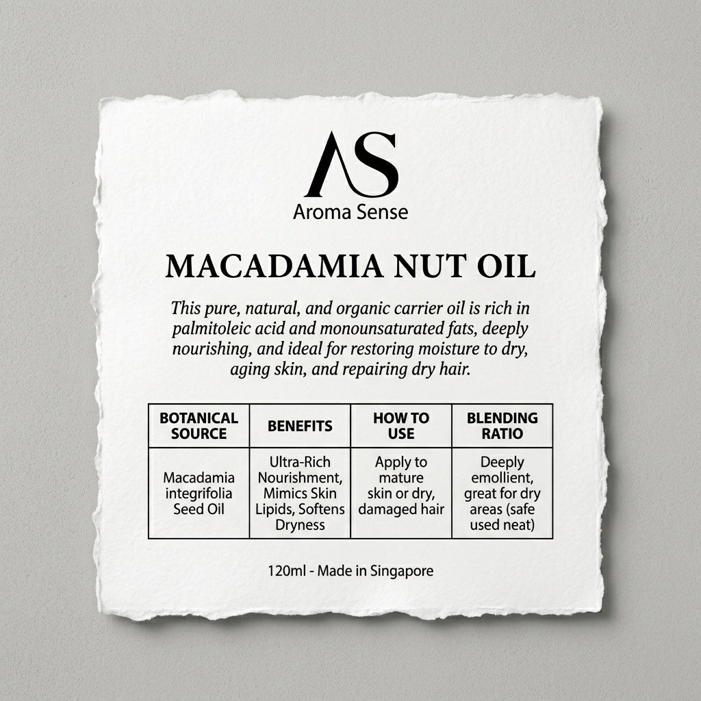 Macadamia Nut Carrier Oil (120ml) by Aroma Sense
