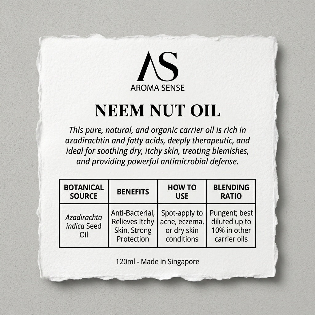 Neem Nut Carrier Oil (120ml) by Aroma Sense