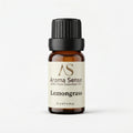 Aroma Sense Lemongrass pure essential oil, 10 ml amber dropper bottle