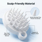 100% Silicone Scalp Massager & Shampoo Brush by Aroma Sense