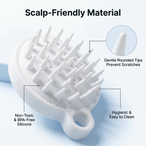 100% Silicone Scalp Massager & Shampoo Brush by Aroma Sense