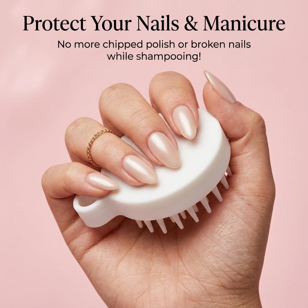 100% Silicone Scalp Massager & Shampoo Brush by Aroma Sense