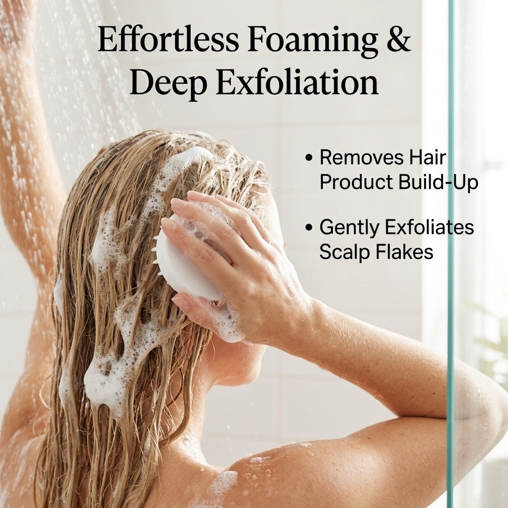 100% Silicone Scalp Massager & Shampoo Brush by Aroma Sense