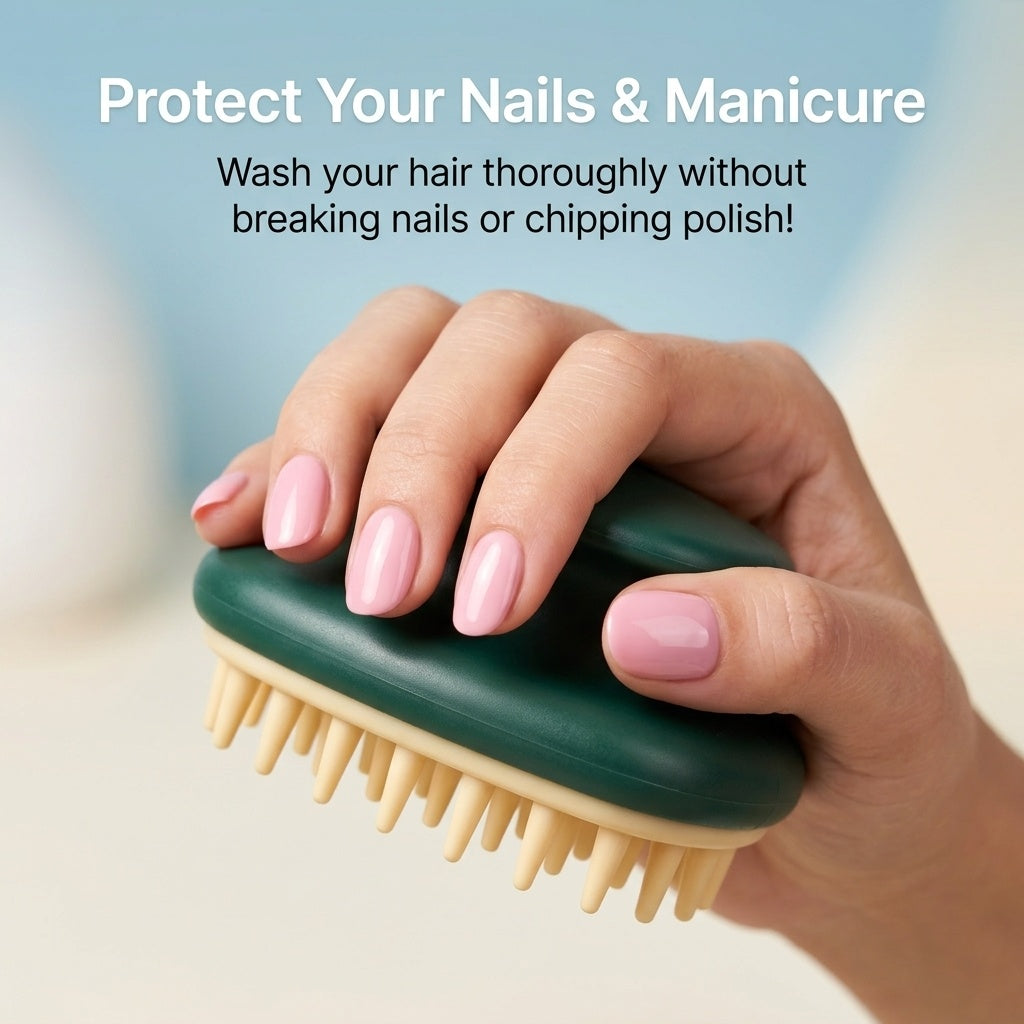Soft Silicone Scalp Massager & Shampoo Brush by Aroma Sense