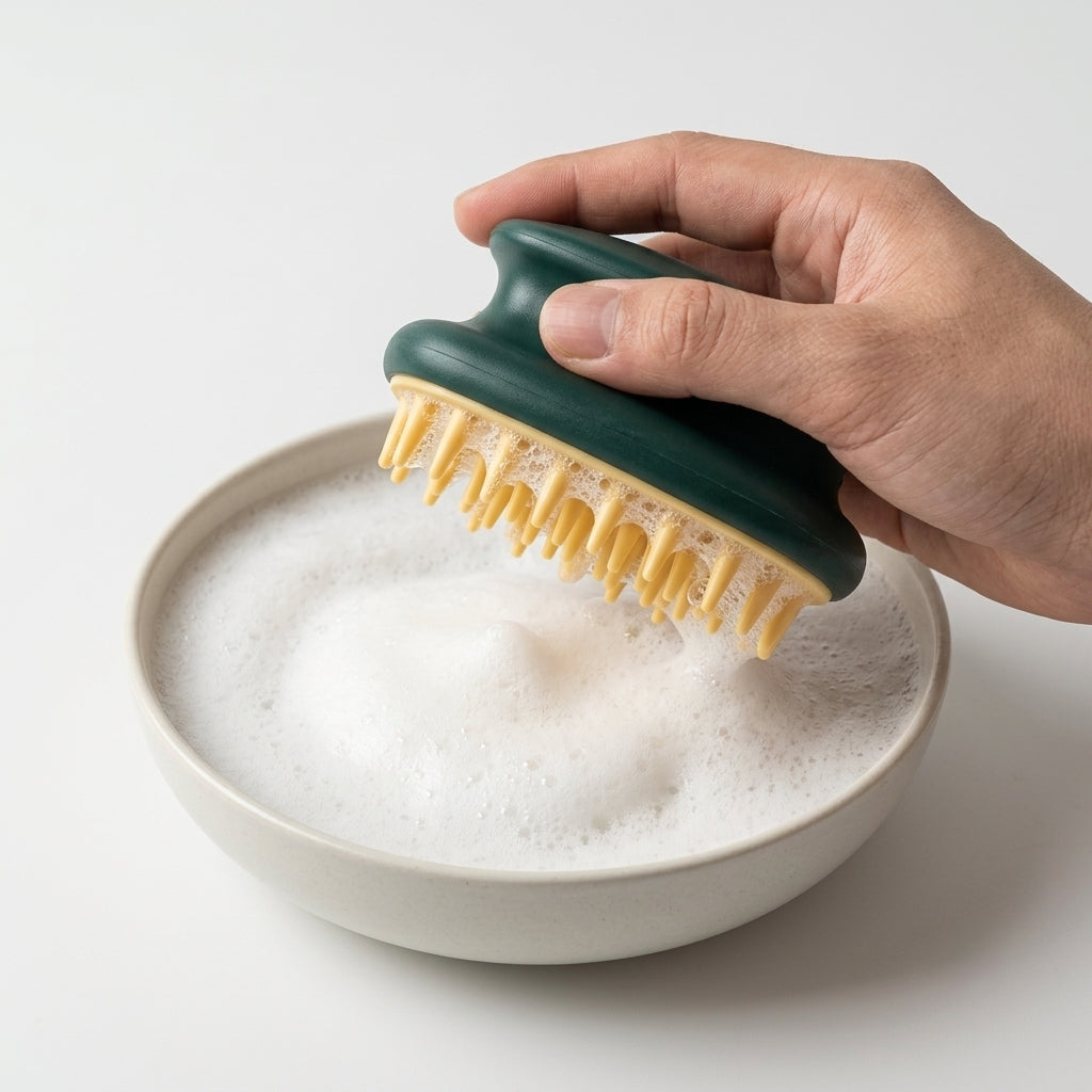 Soft Silicone Scalp Massager & Shampoo Brush by Aroma Sense