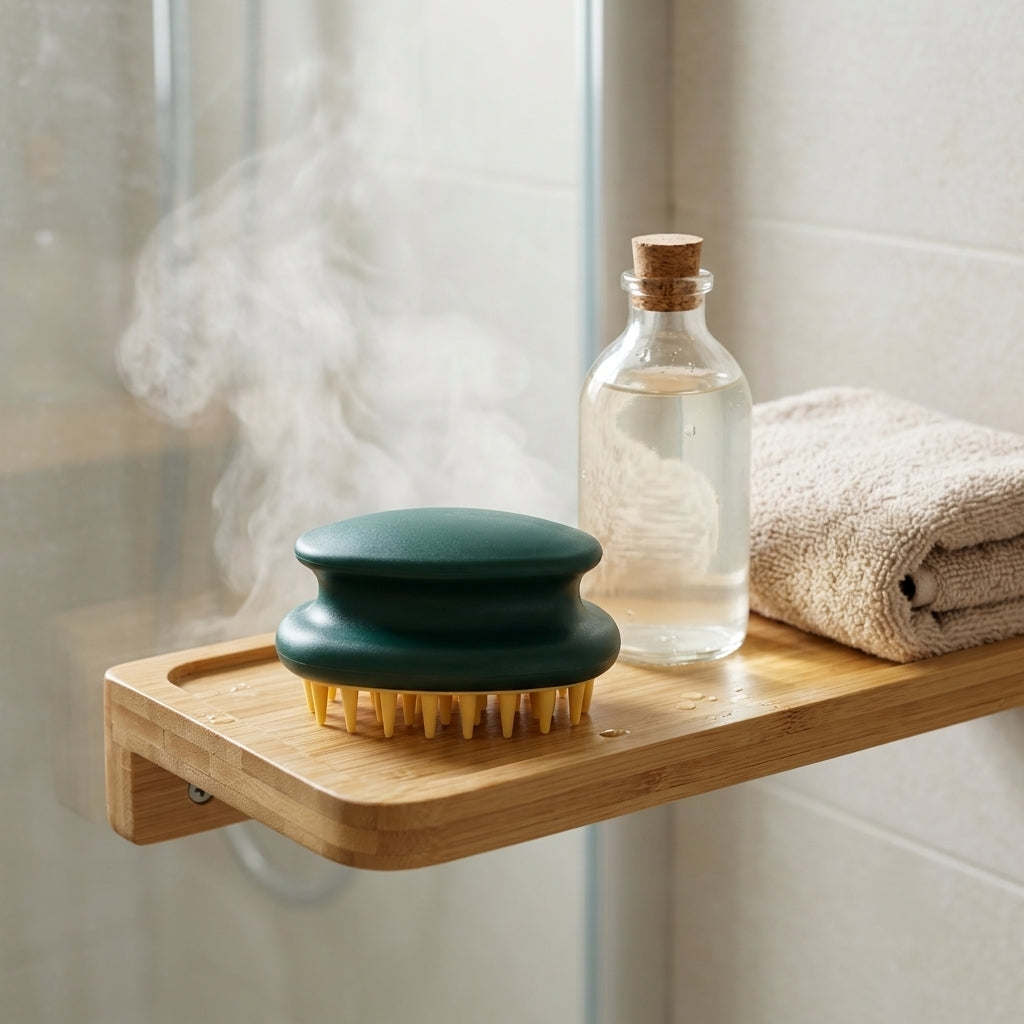Soft Silicone Scalp Massager & Shampoo Brush by Aroma Sense