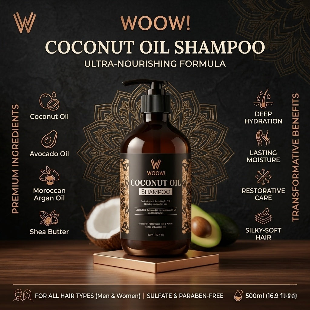 Woow Coconut Oil Shampoo & Conditioner (500ml) by Woow
