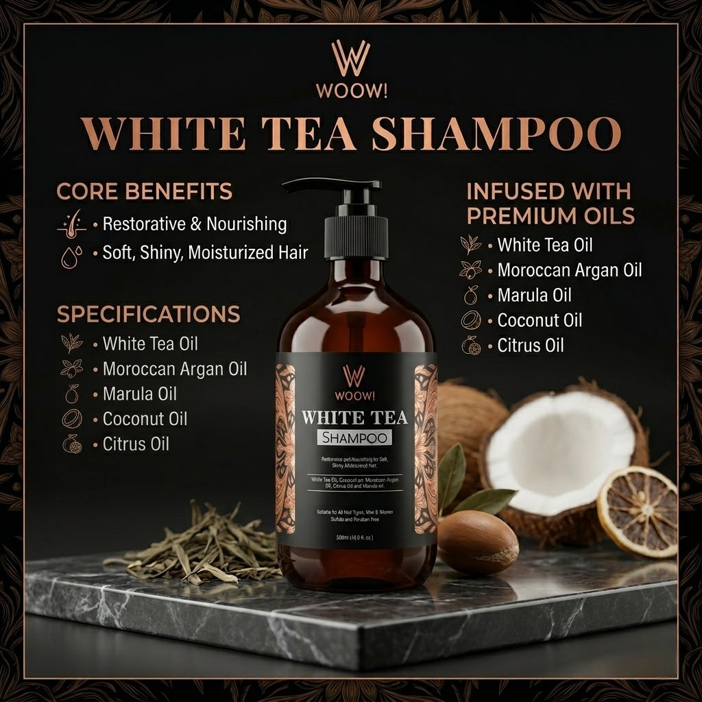 Woow White Tea Shampoo & Shower Gel (500ml) by Woow