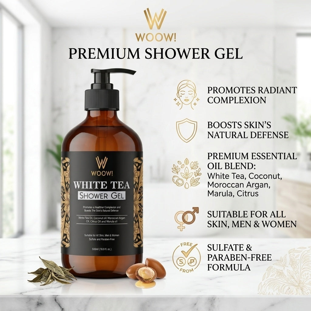 Woow White Tea Shampoo & Shower Gel (500ml) by Woow