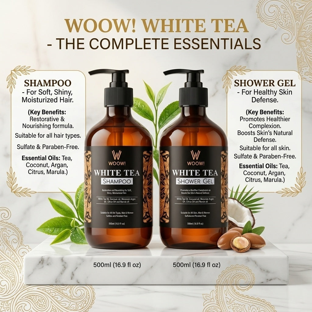Woow White Tea Shampoo & Shower Gel (500ml) by Woow
