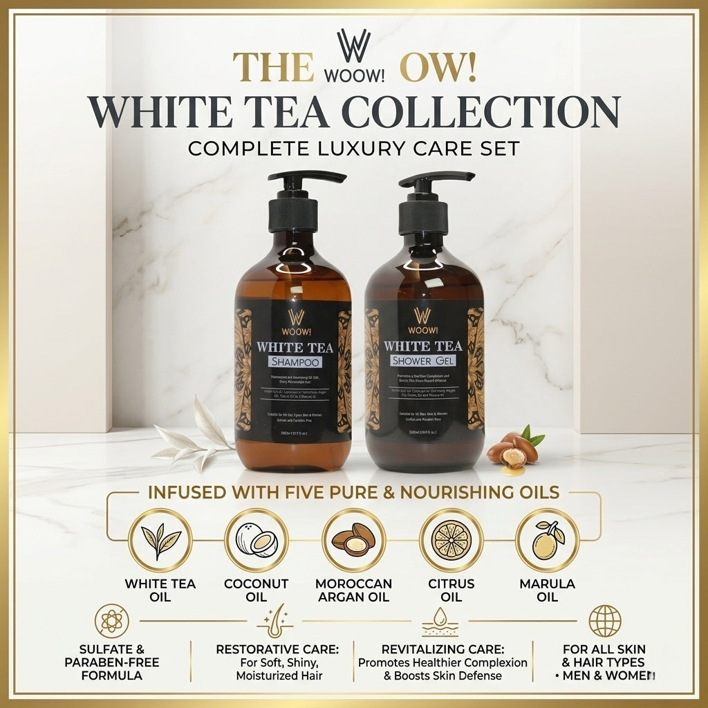 Woow White Tea Shampoo & Shower Gel (500ml) by Woow