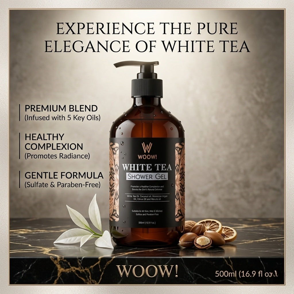 Woow White Tea Shampoo & Shower Gel (500ml) by Woow