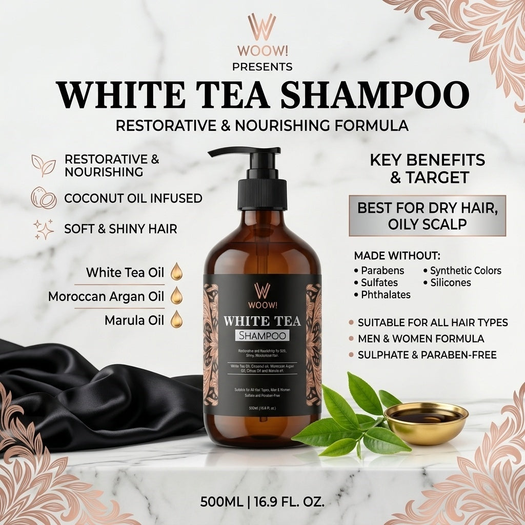 Woow White Tea Shampoo & Shower Gel (500ml) by Woow