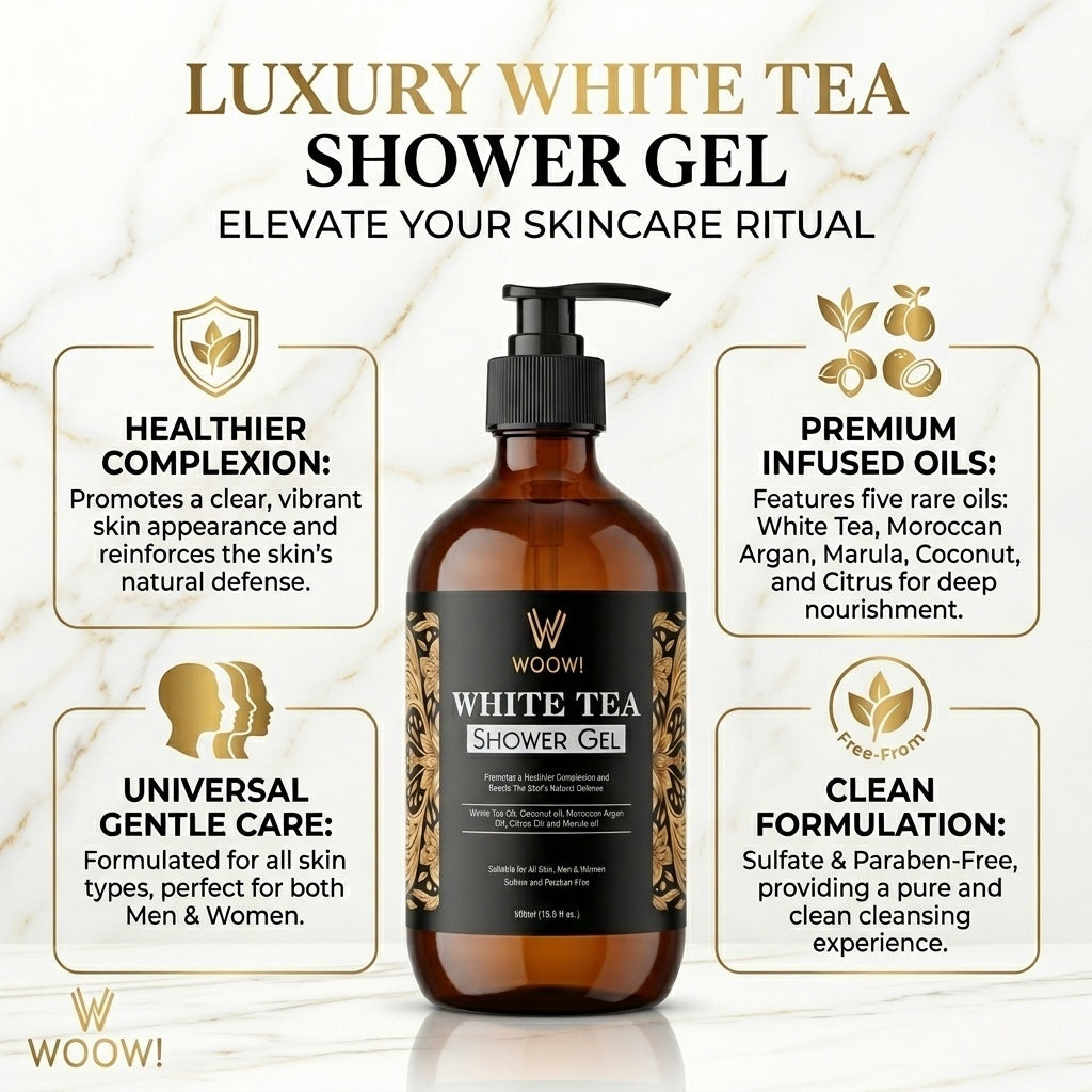 Woow White Tea Shampoo & Shower Gel (500ml) by Woow